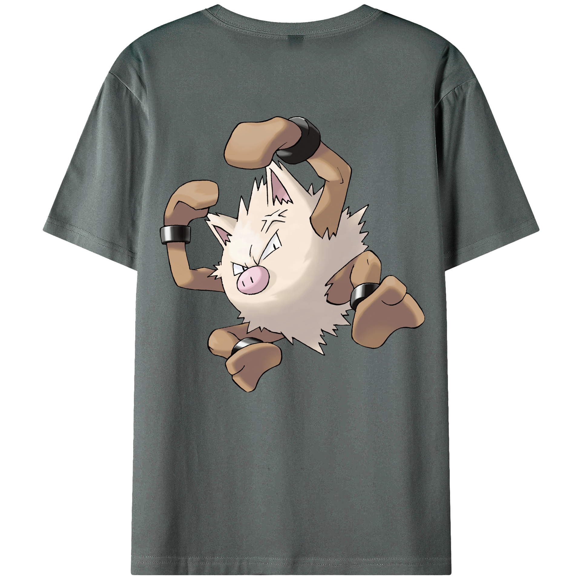 （画像用） ポケットモンスター Pokémon 綿100％ メンズ半袖Tシャツ（バックプリント） 通気性